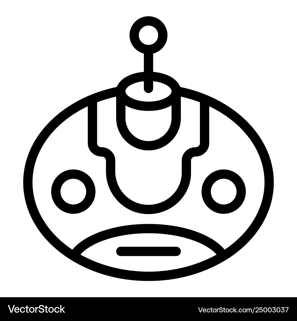 Bot line icon robot isolated Bot line icon robot isolated vector image