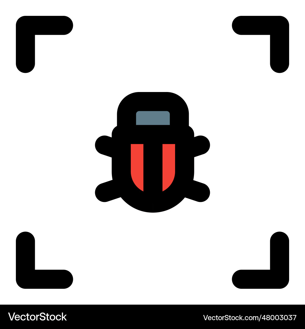 Bug scanning software for system security Vector Image