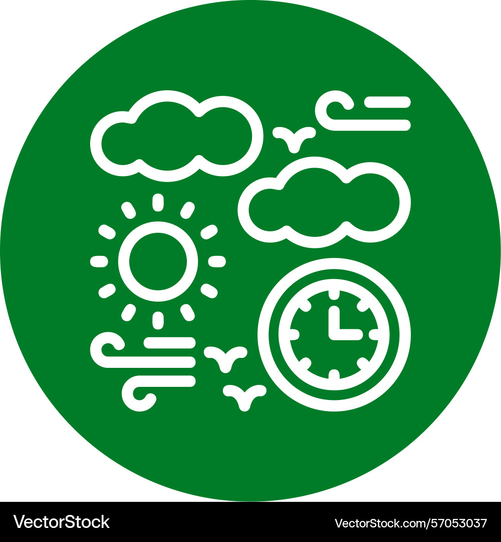 Daytime line circle style icon design Vector Image