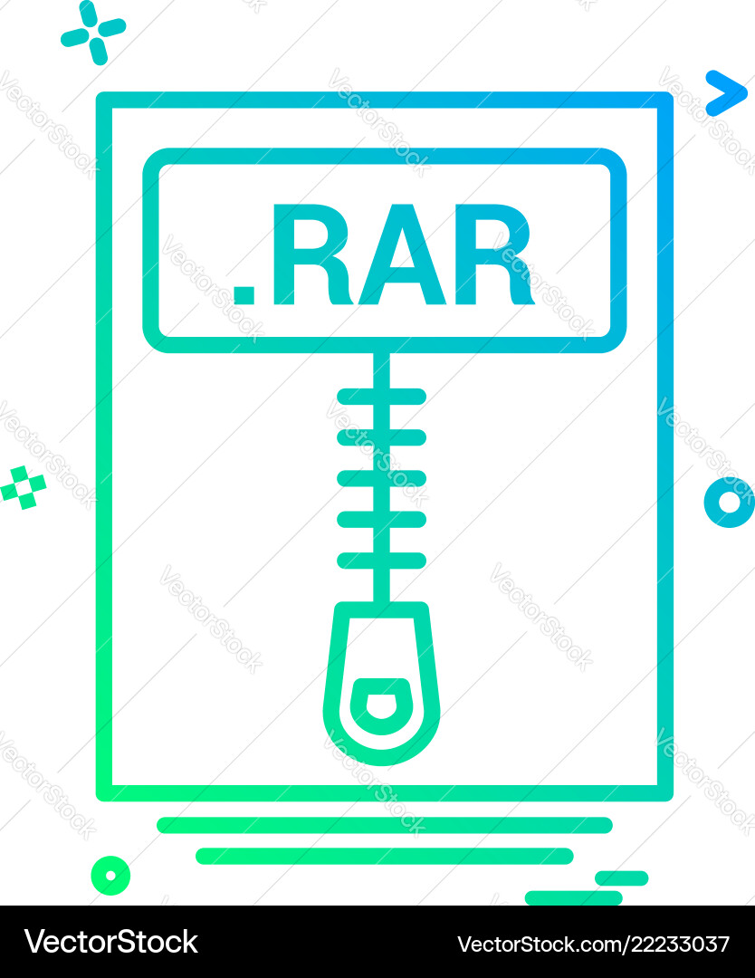File files rar icon design Vector Image