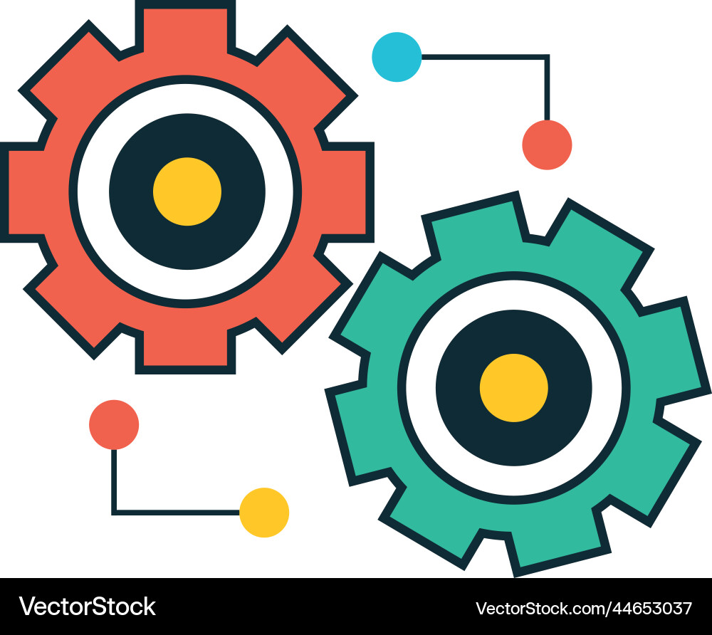 Gears cogs setting Vector Image