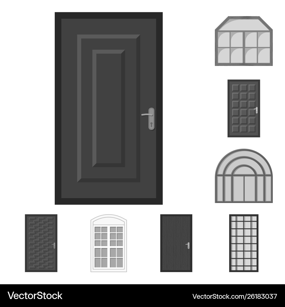 Isolated object door and front symbol Vector Image