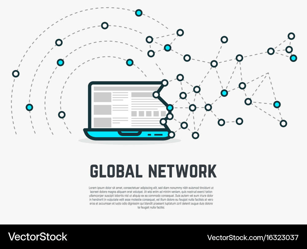Modern Network Connection Vector Image