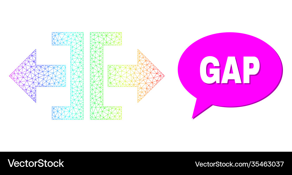 Rainbow mesh gradient divide horizontal direction Rainbow mesh gradient divide horizontal direction vector image