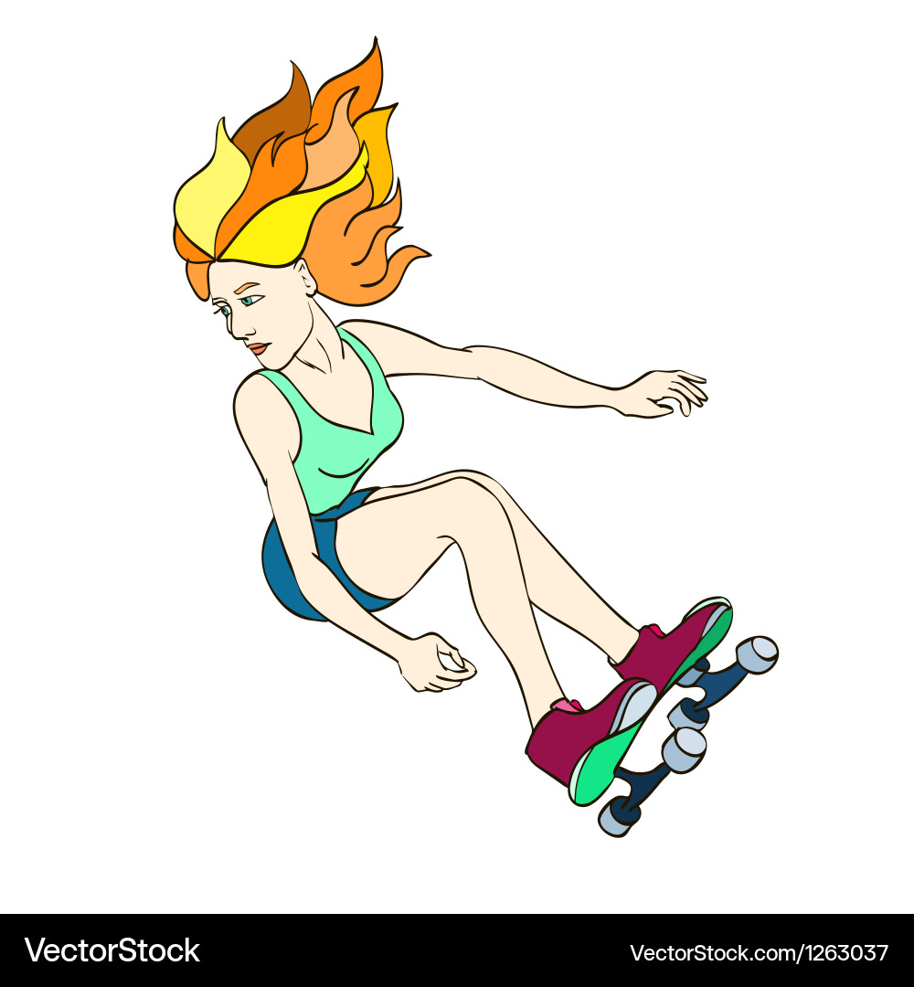 Skater girl Vector Image