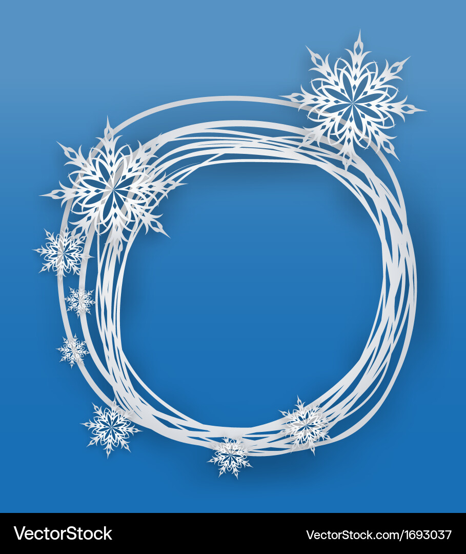 Snowflake on a paper background Vector Image
