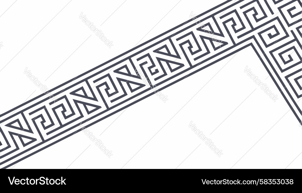 Angular Corner Border Pattern Vector Image