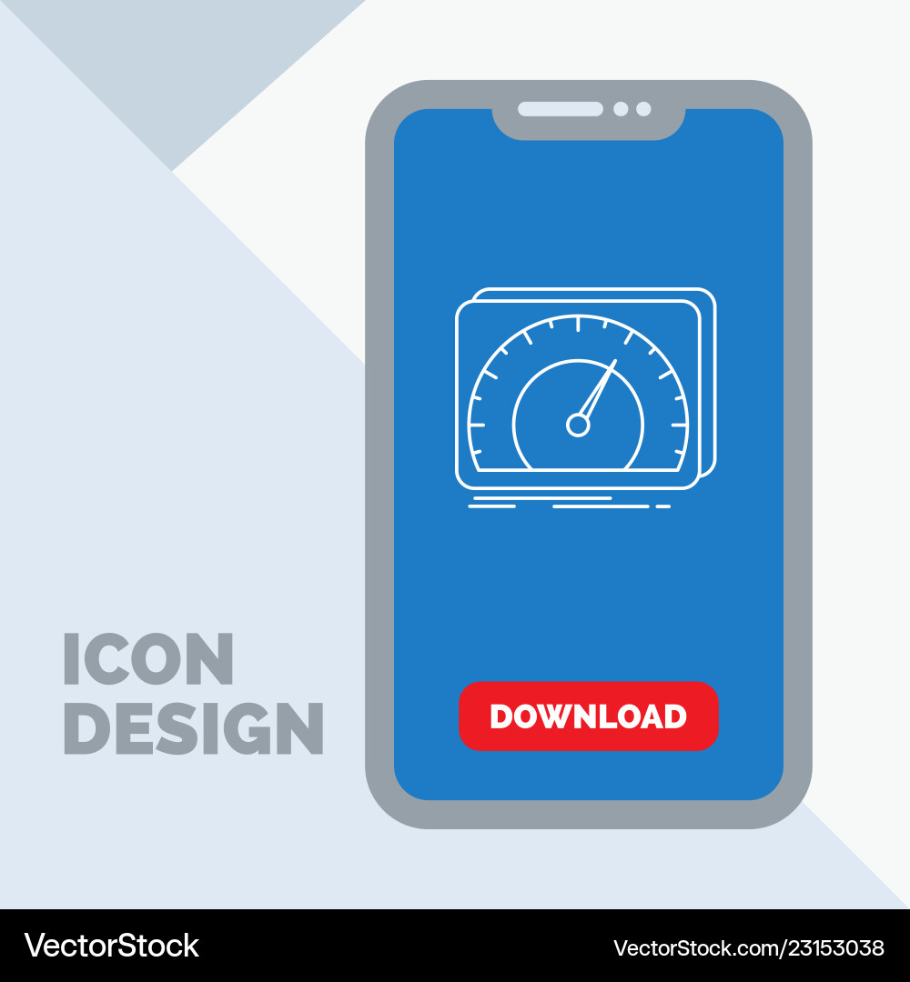 Dashboard device speed test internet line icon Dashboard device speed test internet line icon vector image