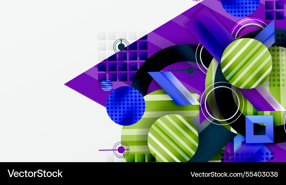 Dynamic complex geometric abstract background Vector Image