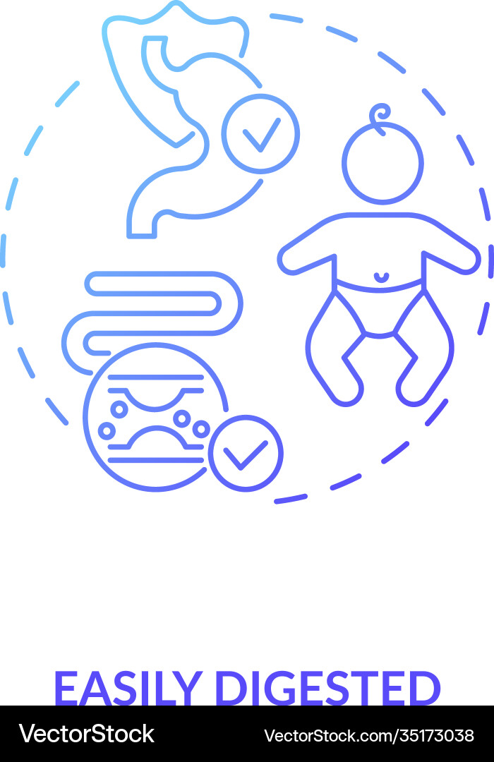 Easily digested concept icon Easily digested concept icon Vector Image