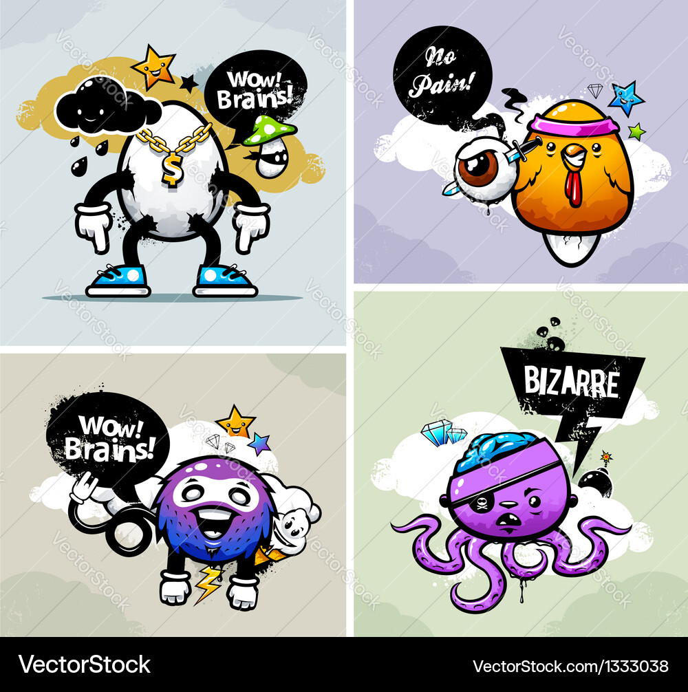 Graffiti bizarre Royalty Free Vector Image - VectorStock