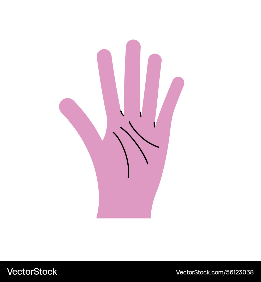 Hand gesture number five color trendy index Vector Image