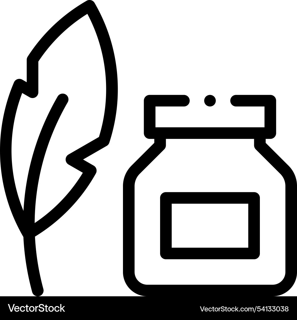 Ink icon thin linear style design isolated Ink icon thin linear style design isolated vector image