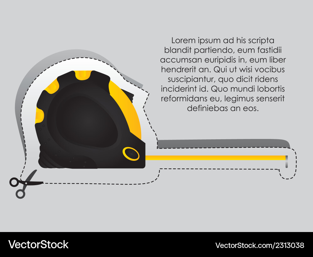Label of a meter with cutting lines Vector Image