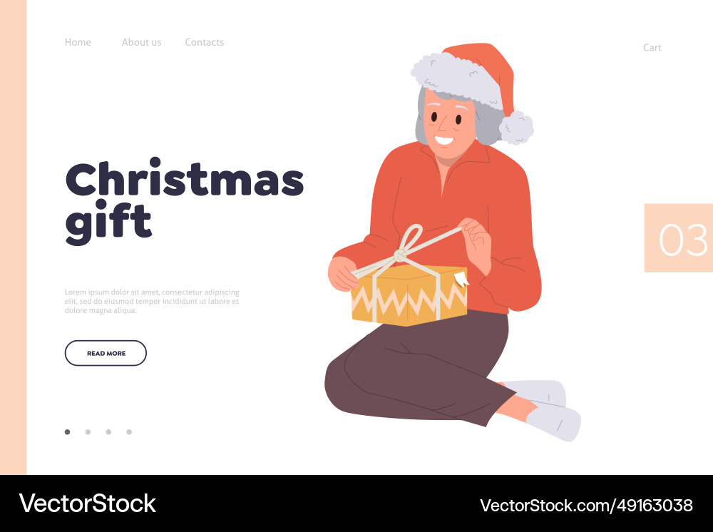 Landing Seite Design Template Werbung Weihnachten Landing Seite Design Template Werbung Weihnachten vektorbild