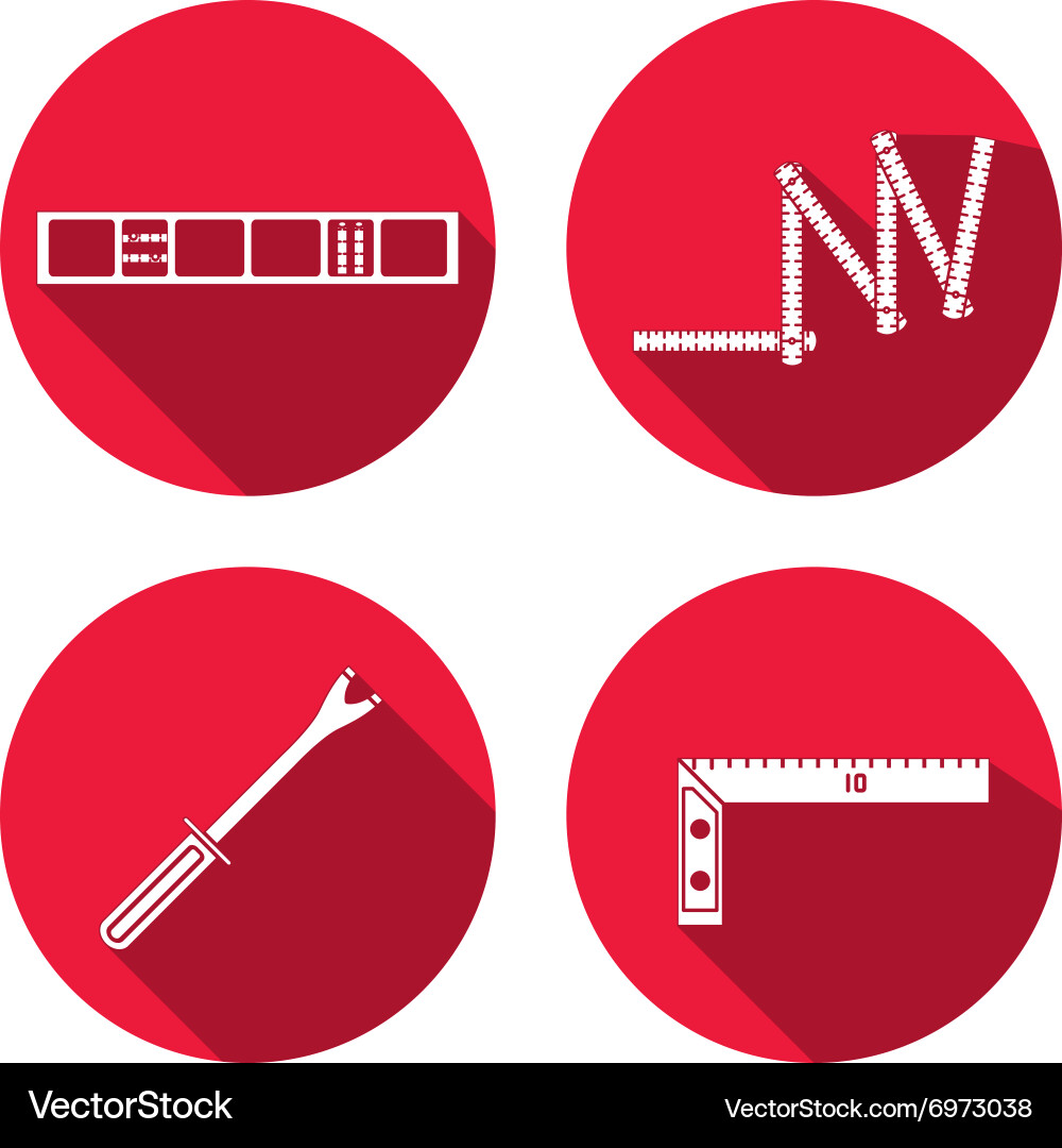 Measuring instrument zigzag folding rule Vector Image