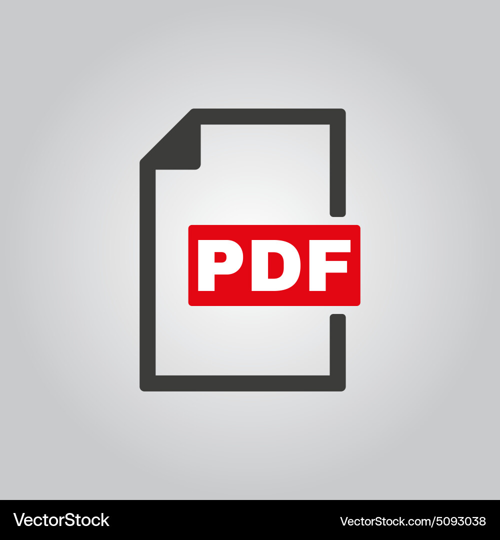 Pdf icon file format symbol flat vector image