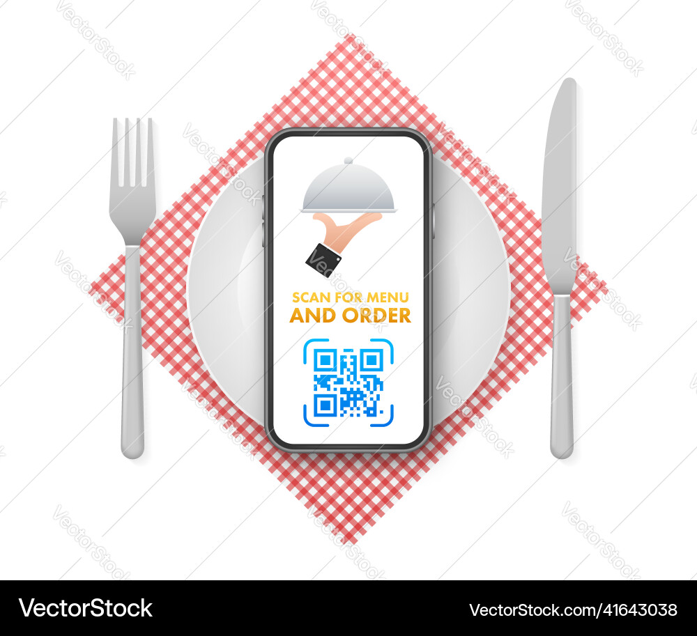 Scannen nach Menü und Bestellen qr-Code-Symbol Scannen nach Menü und Bestellen qr-Code-Symbol vektorbild
