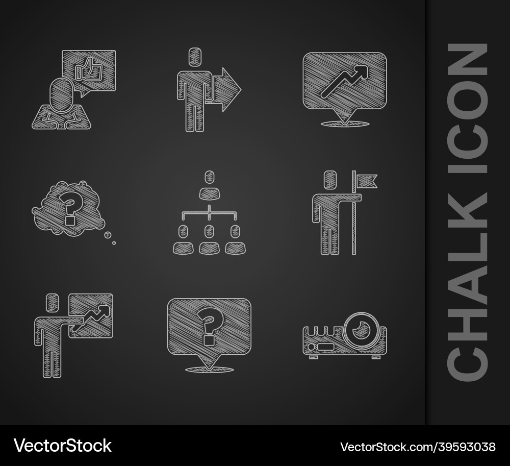 Set hierarchy organogram chart question mark Set hierarchy organogram chart question mark vector image