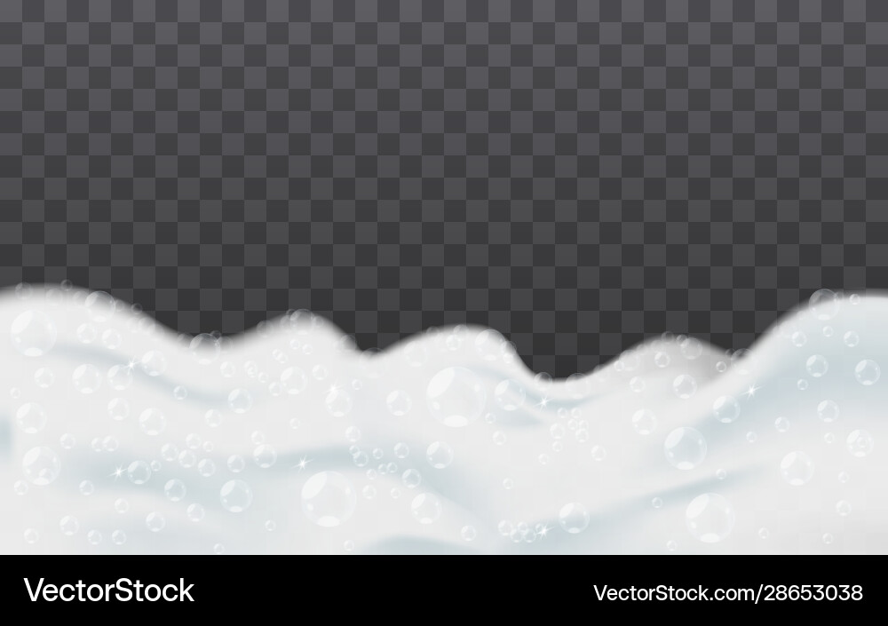 Soap foam with bubbles from shampoo Soap foam with bubbles from shampoo vector image