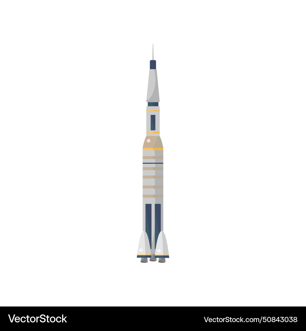 Space rocket spacecraft with engine spaceship Vector Image