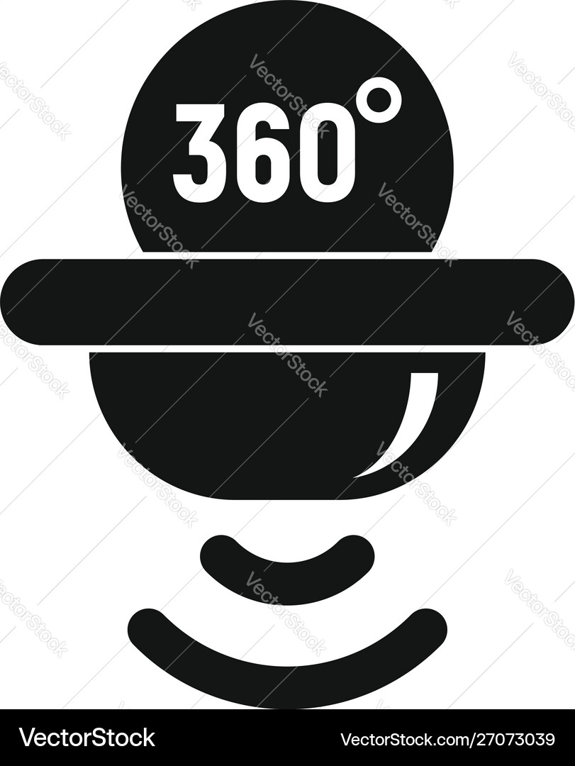 360 motion sensor icon simple style 360 motion sensor icon simple style vector image