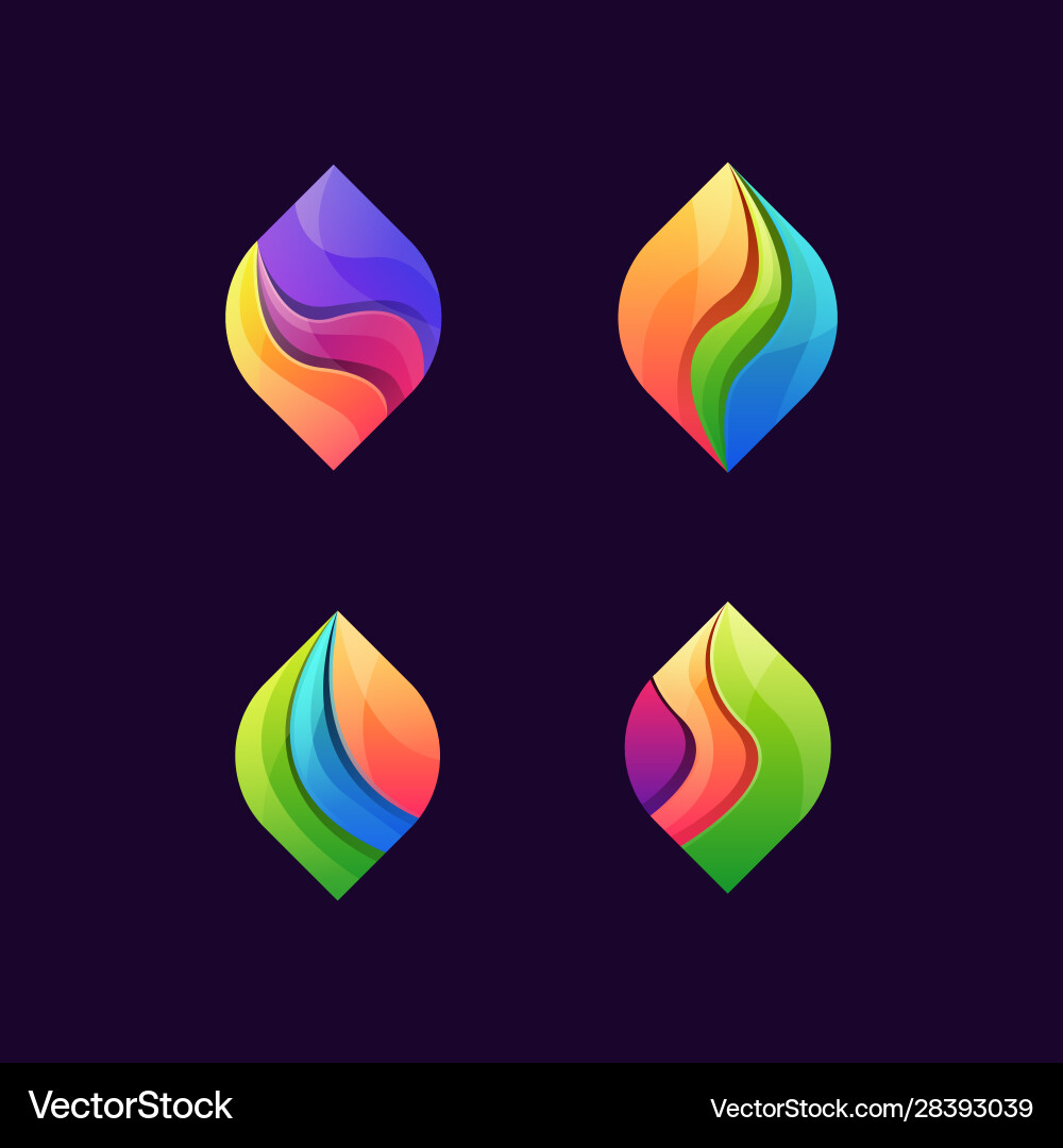 Abstract cube droplets overlap design template Abstract cube droplets overlap design template vector image