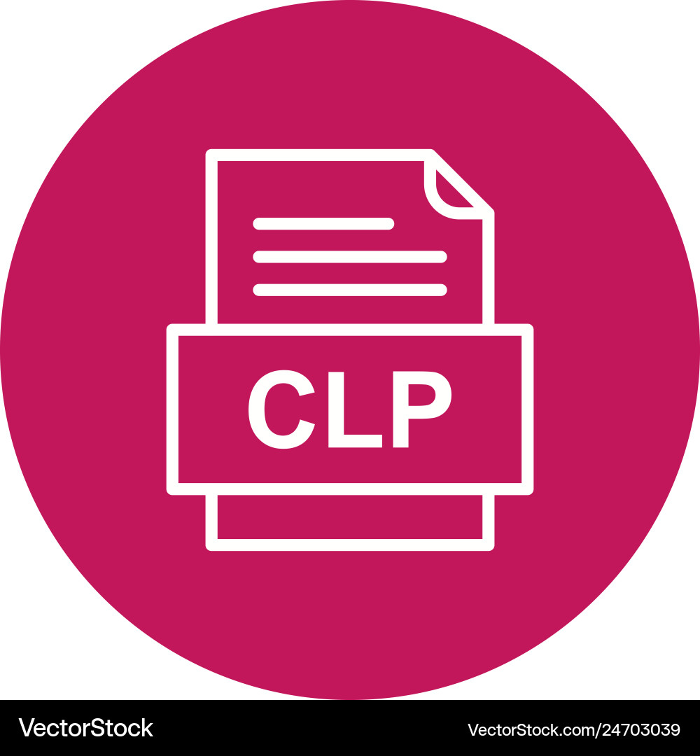 Clp file document icon Vector Image