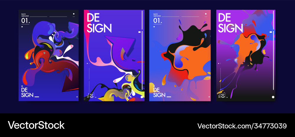 Colorful abstract fluid gradient pattern Colorful abstract fluid gradient pattern Vector Image