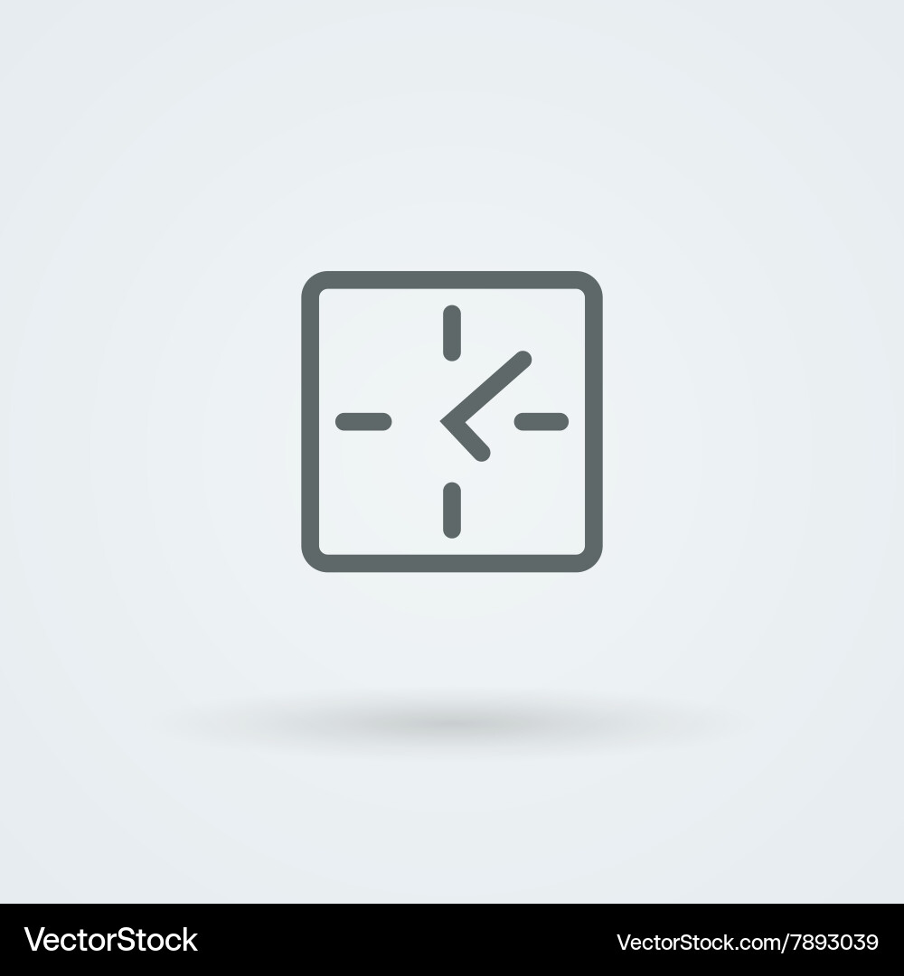 Flat clock icon simple Vector Image
