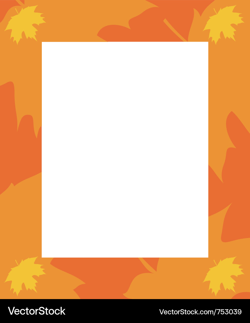 Herbst Blattrahmen Vektorbild