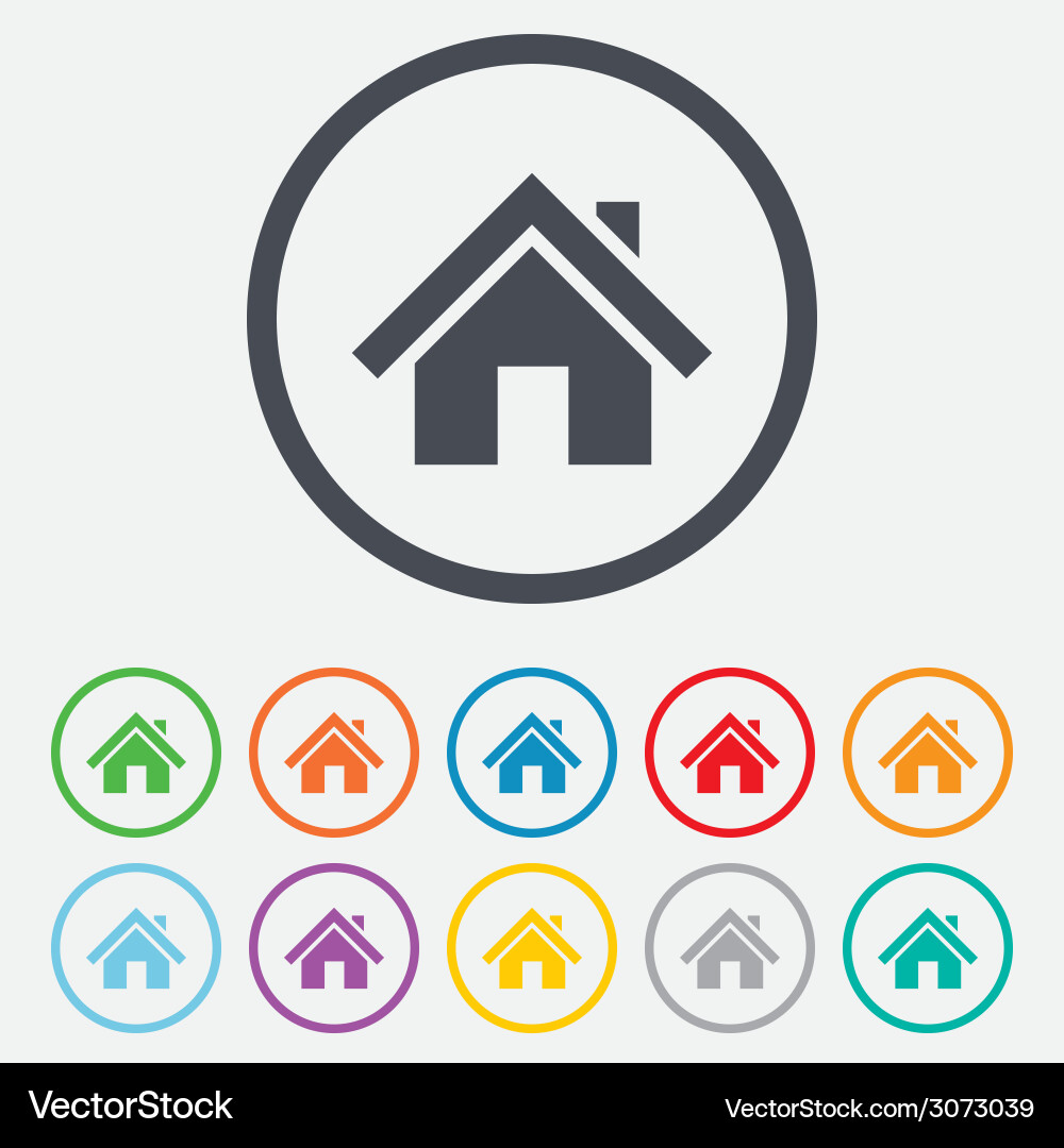 Home sign icon main page button navigation Vector Image