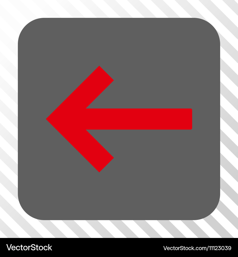 Left arrow rounded square button Vector Image