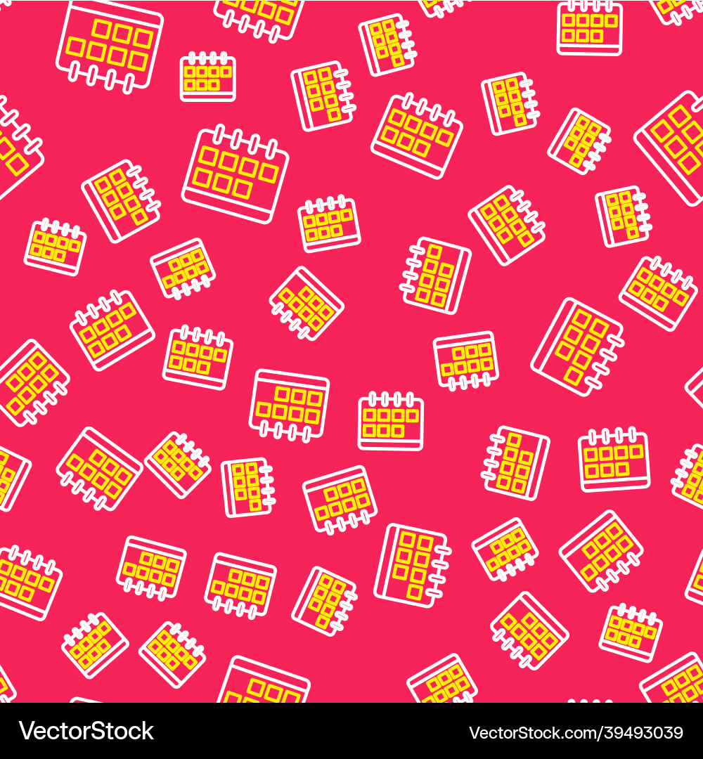 Line calendar icon isolated seamless pattern Line calendar icon isolated seamless pattern vector image