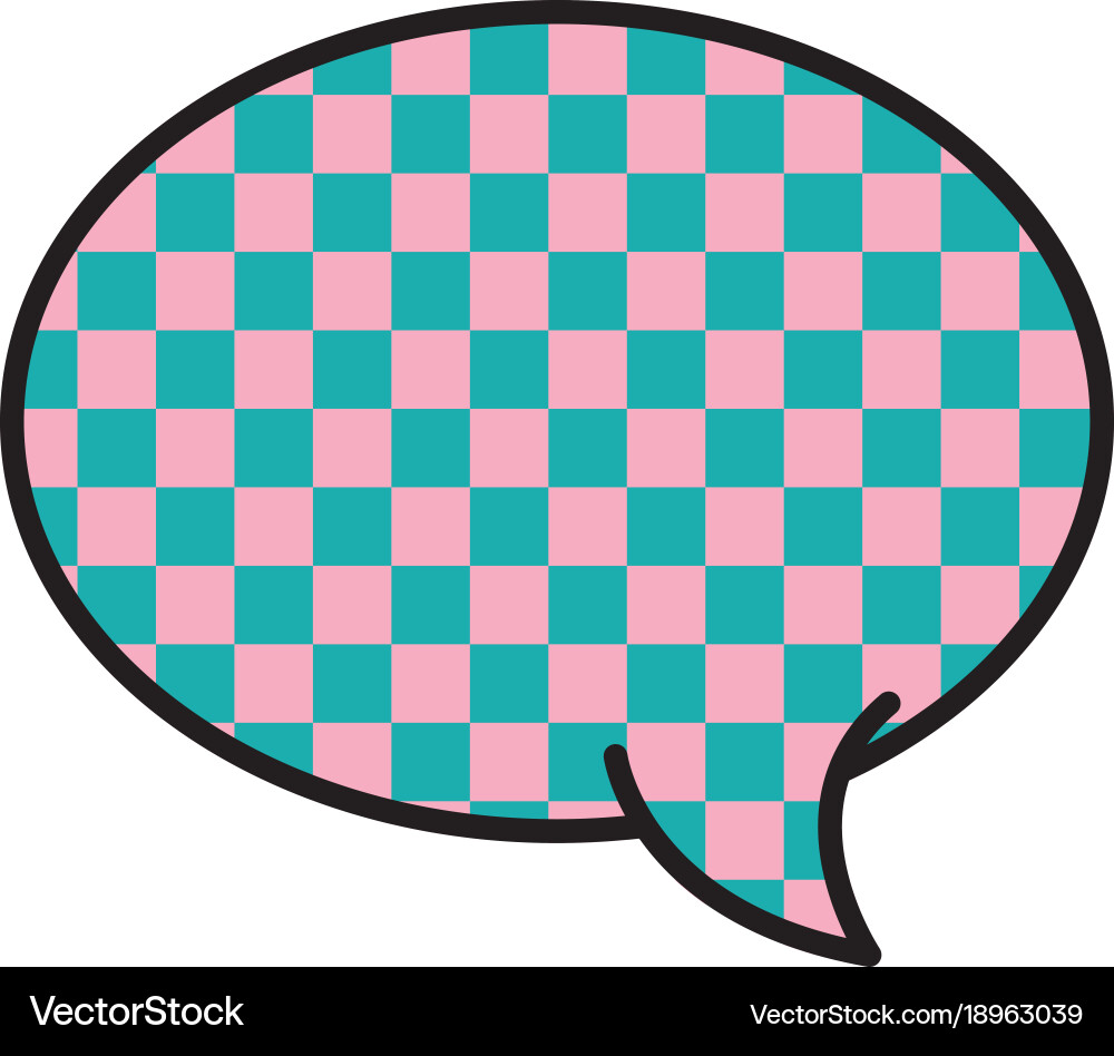 Oval chat bubble text message style Vector Image