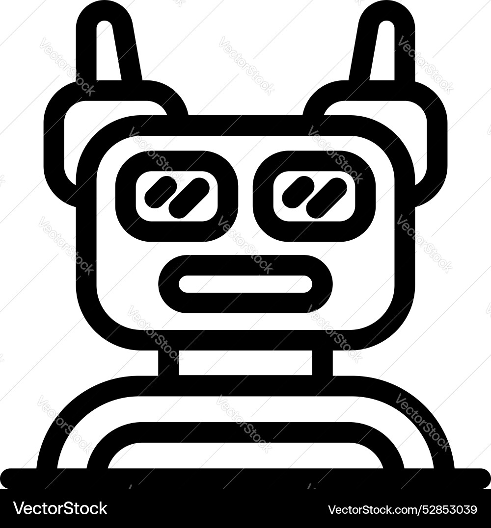 Robot chatbot expressing itself with facial Robot chatbot expressing itself with facial vector image