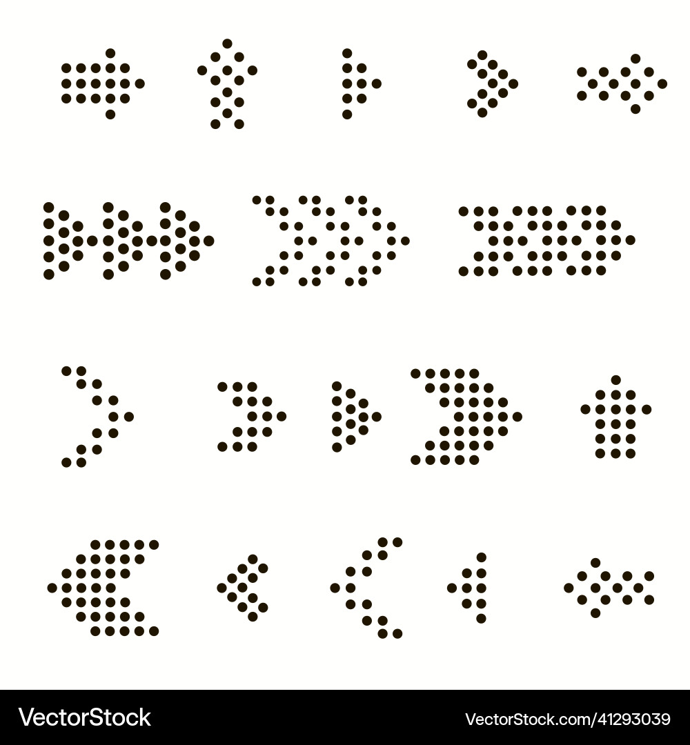 Set arrow icon collection different arrows sign vector image