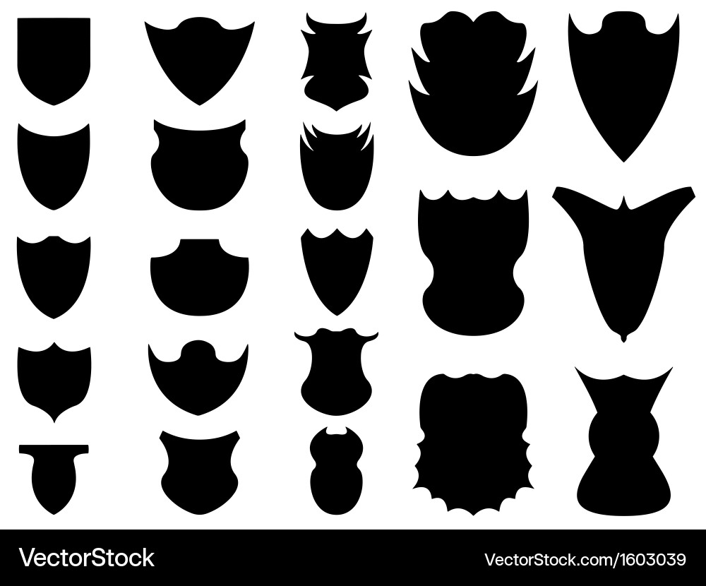 Shield Collection Royalty Free Vector Image - VectorStock