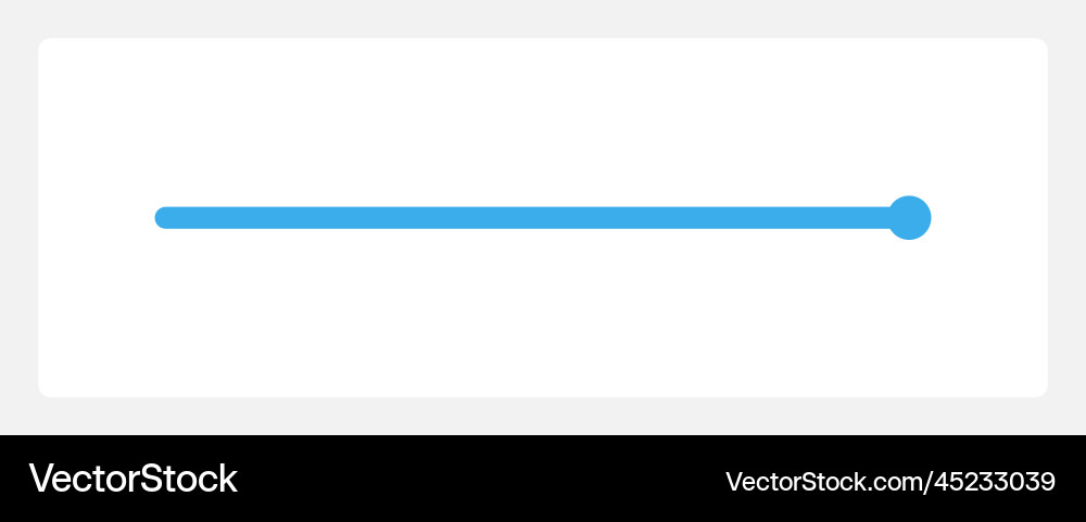 Slider with maximum level ui element template Slider with maximum level ui element template vector image