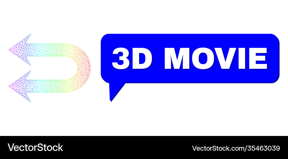 Spectral mesh gradient double left arrow icon Spectral mesh gradient double left arrow icon vector image