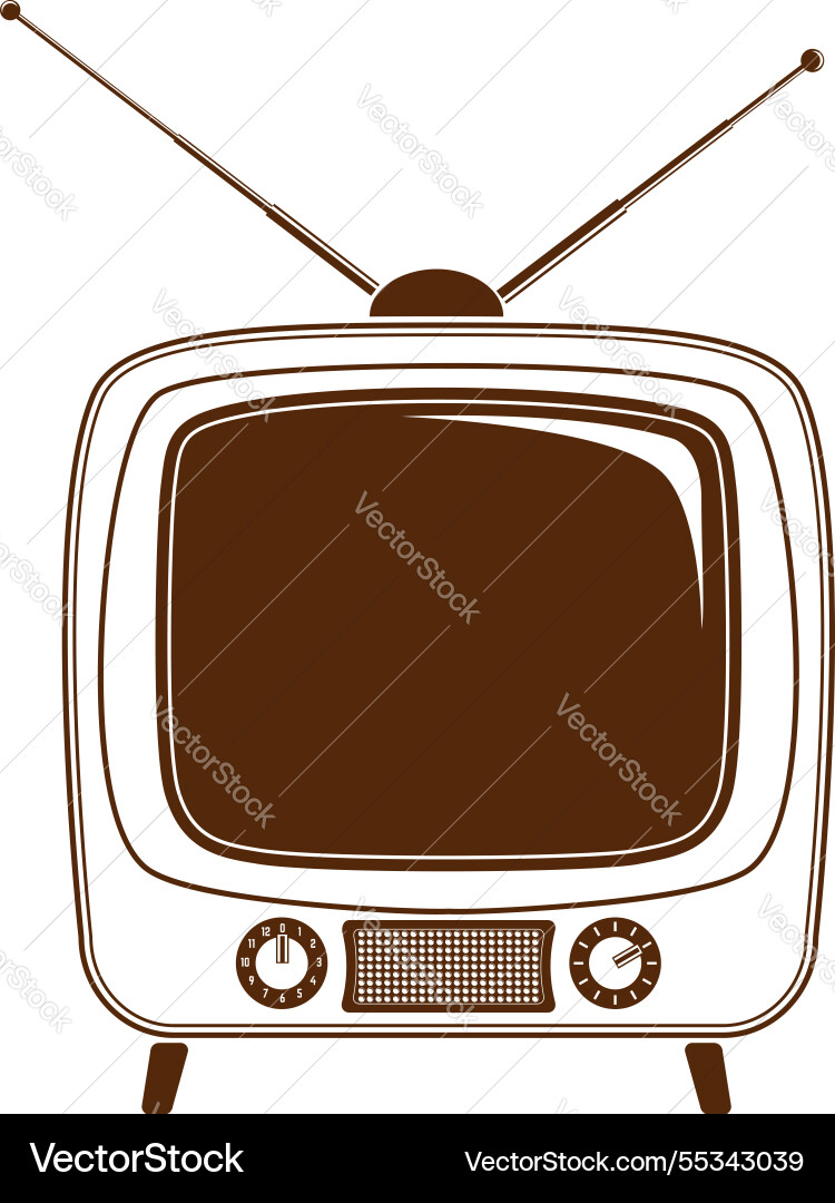 Tv icon isolated on white background design Tv icon isolated on white background design vector image