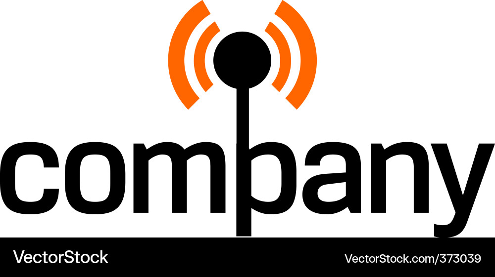 Wireless Network Symbol Vector Image