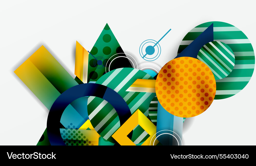 Abstract design with layered geometric shapes Vector Image