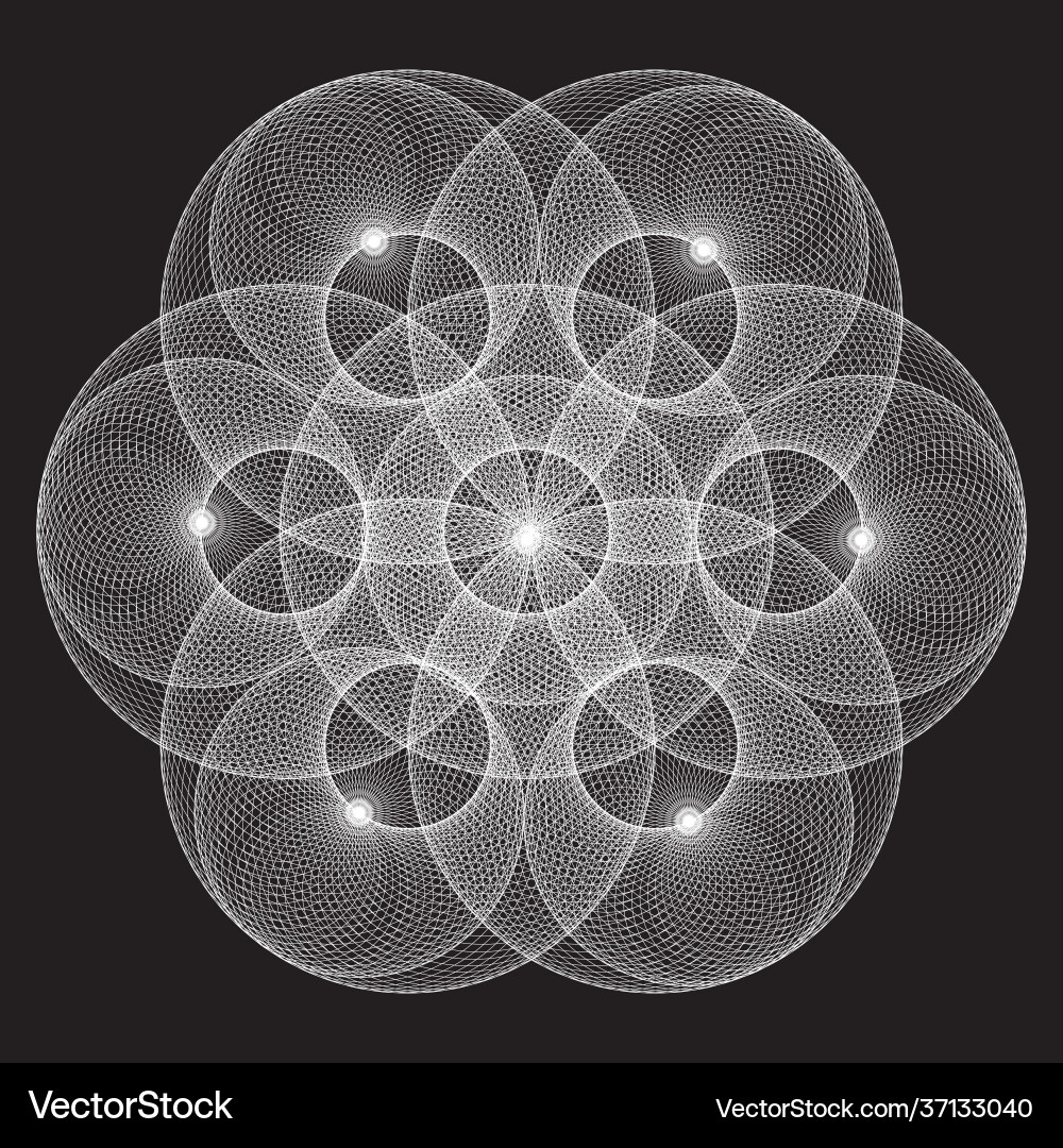 Abstract linear black and white spiral background Abstract linear black and white spiral background vector image
