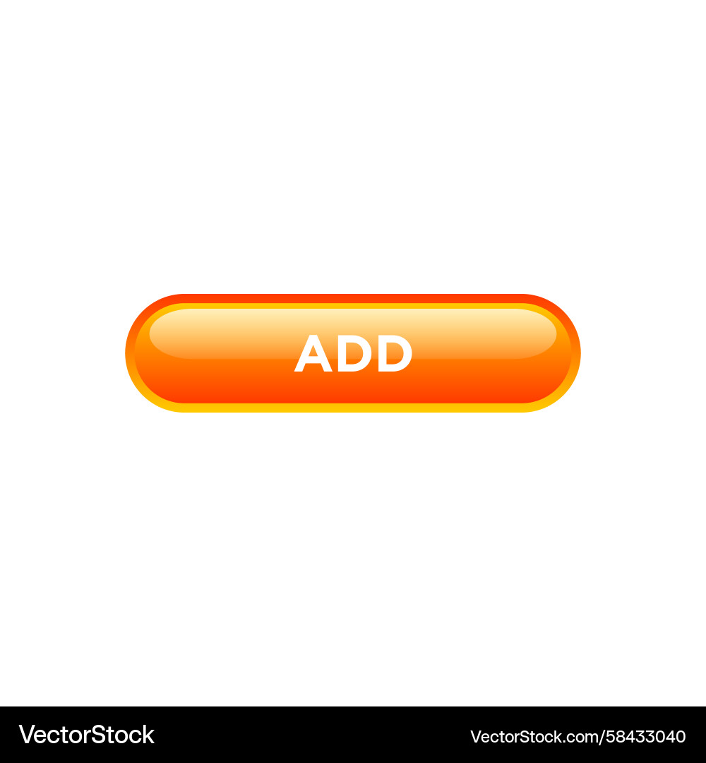 Add Button Website Template Vector Image