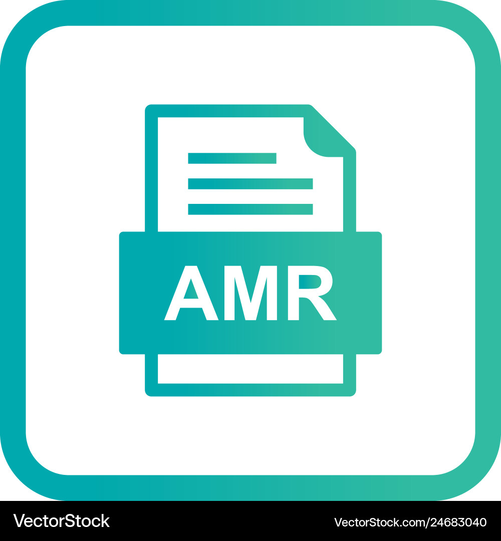 Amr file document icon vector image