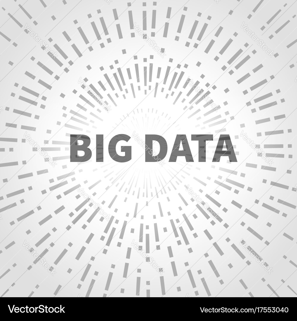 Big data design vector image