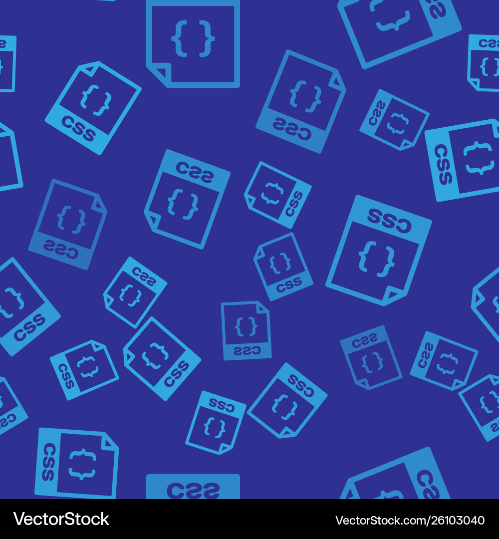 Blue css file document icon download button Blue css file document icon download button vector image