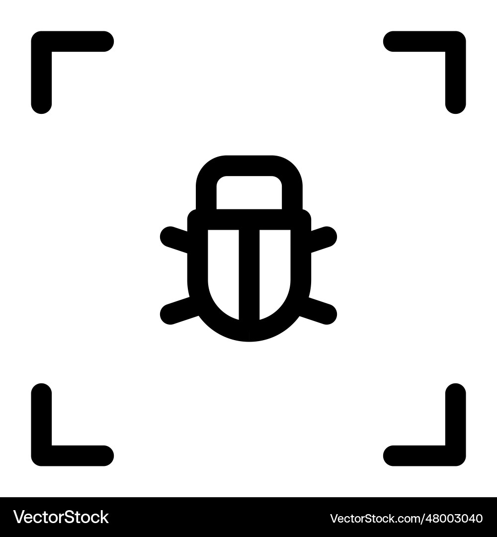 Bug scanning software for system security vector image