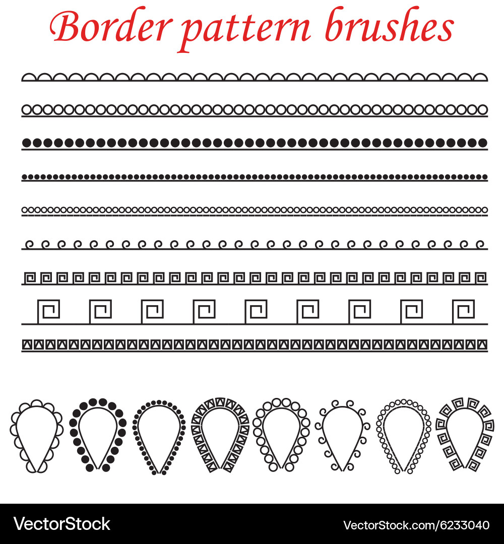 Decorative Line Borders & Dividers vector image